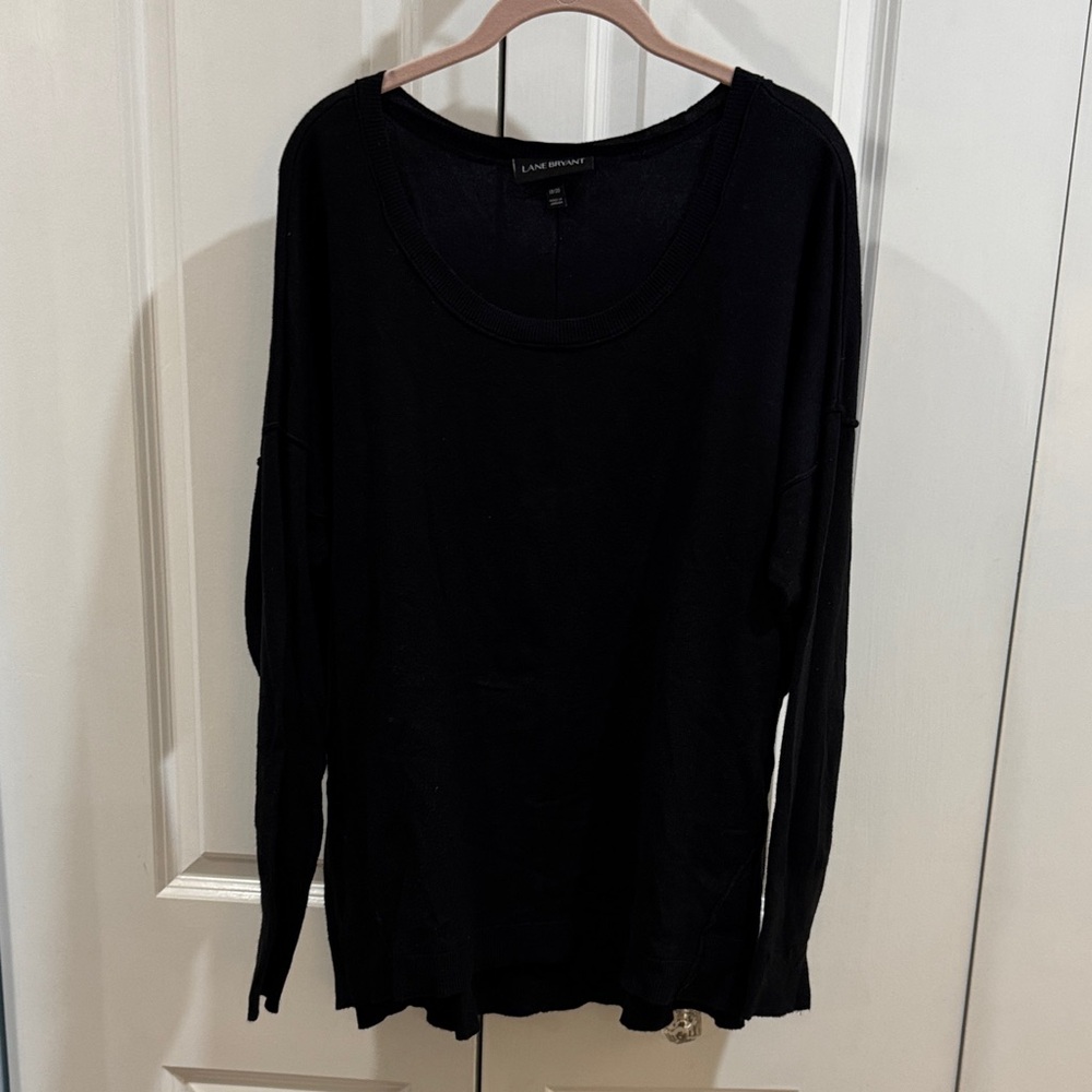 Lane Bryant Black Scoop Neck Sweater Plus size 18/20